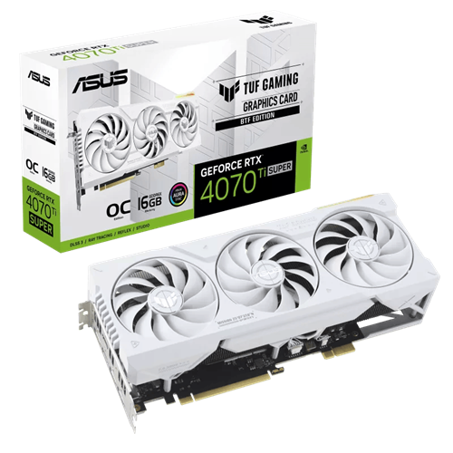 ASUS TUF Gaming GeForce RTX™ 4070 Ti SUPER BTF White OC Edition 16GB GDDR6X