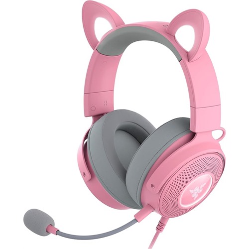 Razer Kraken Kitty V2 Pro - Wired RGB Headset with Interchangeable Ears - Quartz Edition