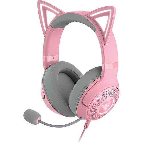 Razer Kraken Kitty V2 - USB Headset with RGB Kitty Ears - Quartz Edition