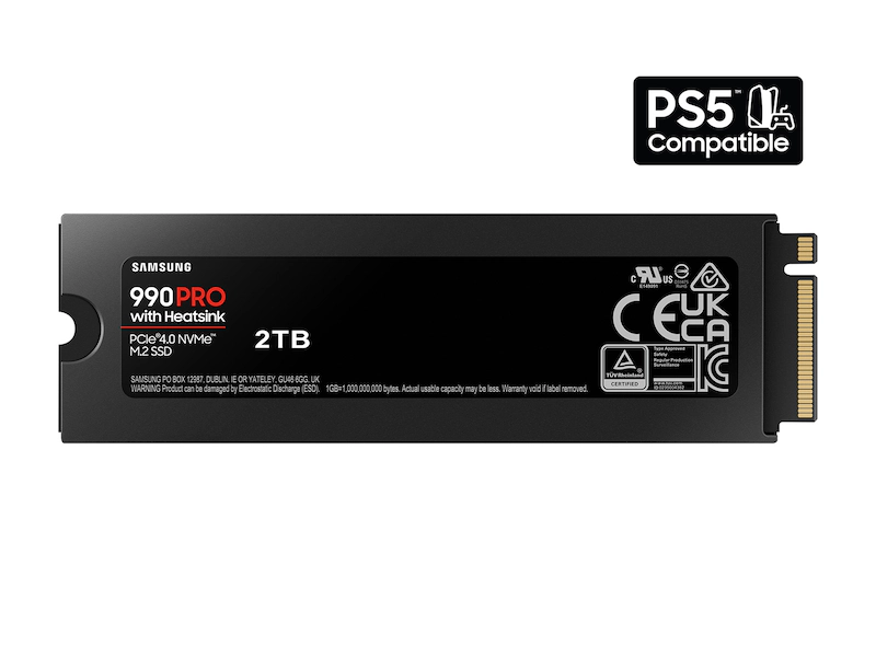 SAMSUNG 990 PRO w/ Heatsink SSD 2TB PCIe 4.1