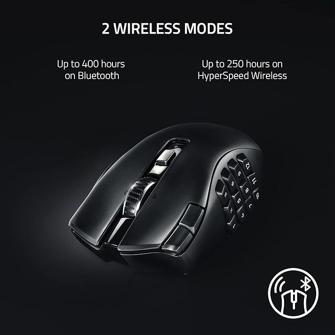 Razer Naga V2 HyperSpeed - Wireless MMO Gaming Mouse