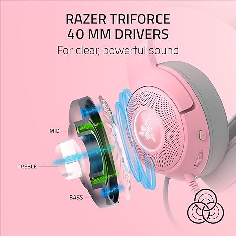 Razer Kraken Kitty V2 - USB Headset with RGB Kitty Ears - Quartz Edition