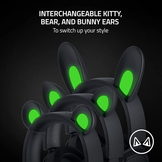 Razer Kraken Kitty V2 Pro - Wired RGB Headset with Interchangeable Ears - Black