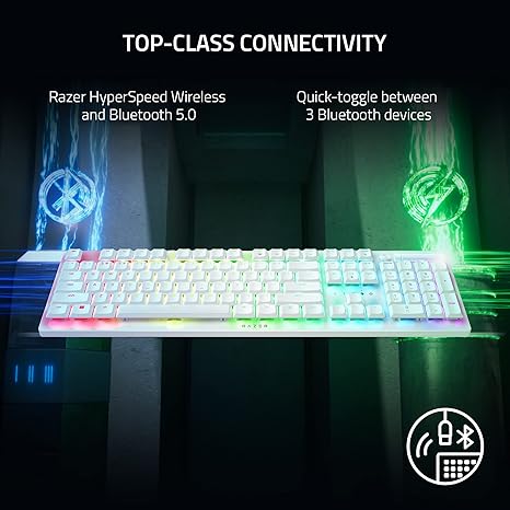 Razer DeathStalker V2 Pro - Wireless Low Profile Optical Gaming Keyboard (Clicky Purple Switch)