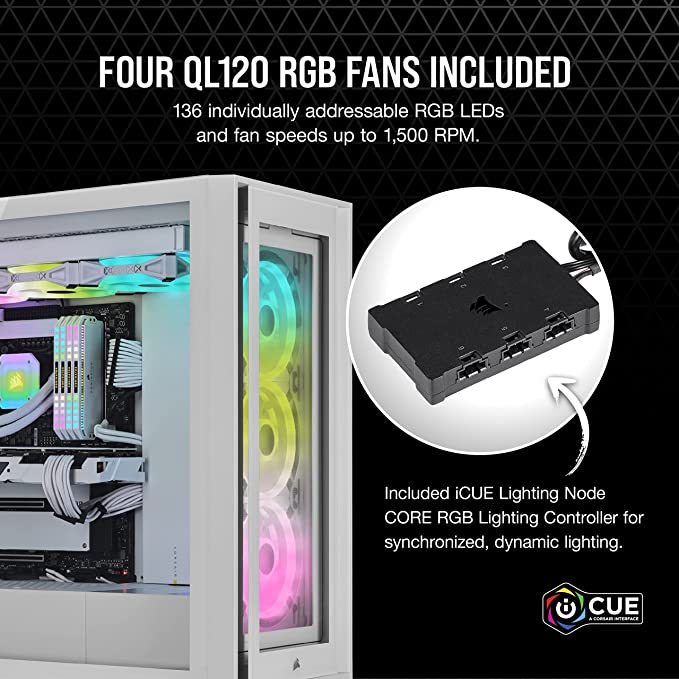 Corsair iCUE 5000X RGB QL Edition - True White