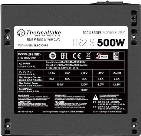 Thermaltake TR2 S 500W PSU