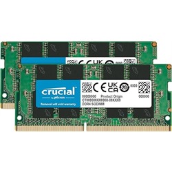 Laptop Crucial RAM 64GB Kit (2x32GB) DDR4 3200MHz CL22 (or 2933MHz or 2666MHz) Laptop Memory