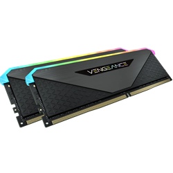  CORSAIR VENGEANCE RGB RT BLACK DDR4 RAM 32GB (2x16GB) 3200MHz